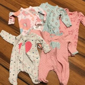 5 Carter’s Preemie Sleepers